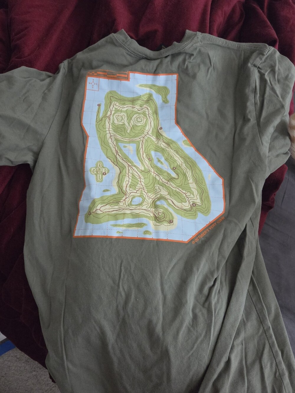 Octobers Very Own Drake Owl Tshirt Map Size Xsmall